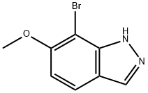 7-broMo-6-Methoxy-1H-indazole Struktur