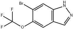 6-broMo-5-(trifluoroMethoxy)-1H-indazole Struktur