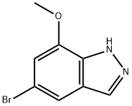 5-broMo-7-Methoxy-1H-indazole Struktur