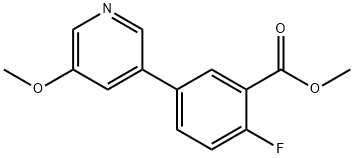 Methyl 2-fluoro-5-(5-Methoxypyridin-3-yl)benzoate Struktur