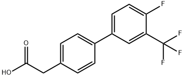 {4-[4-Fluoro-3-(trifluoroMethyl)phenyl]phenyl}acetic acid Struktur