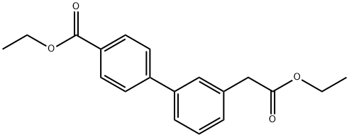 Ethyl 4-[3-(2-ethoxy-2-oxoethyl)phenyl]benzoate Struktur