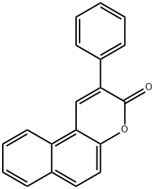 3-phenyl-5,6-benzocoumarin Struktur