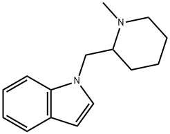 1-((1-Methylpiperidin-2-yl)Methyl)-1H-indole Struktur