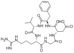 CYCLO(ARG-GLY-ASP-D-PHE-VAL) Struktur