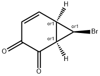 Bicyclo[4.1.0]hept-4-ene-2,3-dione, 7-bromo-, (1alpha,6alpha,7ba)- (9CI) Struktur