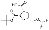 (2S,4S)-1-(tert-butoxycarbonyl)-4-((difluoroMethoxy)Methyl)pyrrolidine-2-carboxylic acid Struktur