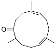 4,8,12-trimethyl-4,8-cyclododecadien-1-one  Struktur