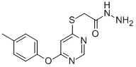 ((6-(4-Methylphenoxy)-4-pyrimidinyl)thio)acetic acid hydrazide Struktur