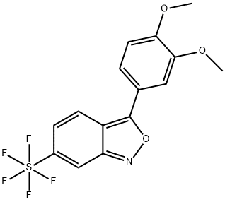 3-(3,4-Dimethoxyphenyl)-6-(pentafluorosulfanyl)benzo[c]isoxazole Struktur