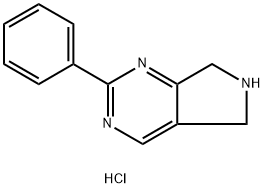 2-phenyl-6,7-dihydro-5H-pyrrolo[3,4-d]pyriMidine hydrochloride Struktur