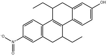 2-nitro-5,11-diethyl-5,6,11,12-tetrahydrochrysen-8-ol Struktur