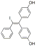 1,1-bis(4-hydroxyphenyl)-2-iodo-2-phenylethylene Struktur