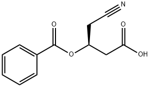 3-benzoyloxy-4-cyanobutanoic acid Struktur