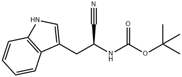 (S)-BOC-2-AMINO-3-(3-INDOLYL)-PROPIONITRILE Struktur