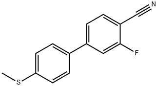 2-Fluoro-4-[4-(Methylsulfanyl)phenyl]benzonitrile Struktur