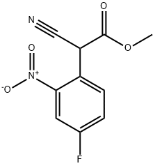 Methyl 2-cyano-2-(4-fluoro-2-nitrophenyl)acetate Struktur