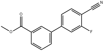 Methyl 3-(4-cyano-3-fluorophenyl)benzoate Struktur