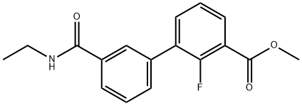 Methyl 3-[3-(ethylcarbaMoyl)phenyl]-2-fluorobenzoate Struktur