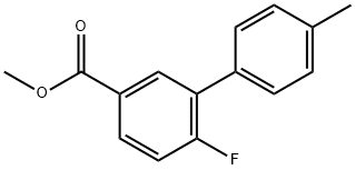 Methyl 4-fluoro-3-(4-Methylphenyl)benzoate Struktur