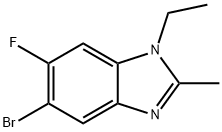 5-BroMo-1-ethyl-6-fluoro-2-Methylbenzodiazole Struktur