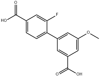 2-Fluoro-5'-Methoxybiphenyl-3',4-dicarboxylic acid Struktur