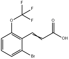 2-BroMo-6-(trifluoroMethoxy)cinnaMic acid Struktur