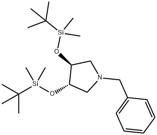 (3S,4S)-3,4-BIS[[(1,1-DIMETHYLETHYL)DIMETHYLSILYL]OXY]-1-(PHENYLMETHYL)-PYRROLIDINE