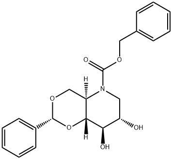 (2R,4aR,7S,8R,8aR)-Hexahydro-7,8-dihydroxy-2-phenyl-5H-1,3-dioxino[5,4-b]pyridine-5-carboxylic Acid PhenylMethyl Ester Struktur