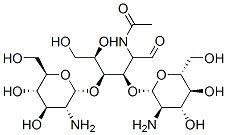 N-[(2R,3R,4S,5R)-3,4-bis[[(2R,3R,4R,5S,6R)-3-amino-4,5-dihydroxy-6-(hy droxymethyl)oxan-2-yl]oxy]-5,6-dihydroxy-1-oxo-hexan-2-yl]acetamide Struktur