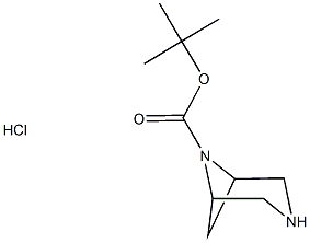 (1R,5S)-tert-butyl 3,6-diazabicyclo[3.1.1]heptane-6-carboxylate hydrochloride Struktur