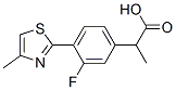 3-Fluoro-α-methyl-4-(4-methyl-2-thiazolyl)benzeneacetic acid Struktur