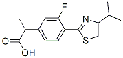 3-Fluoro-α-methyl-4-(4-isopropyl-2-thiazolyl)benzeneacetic acid Struktur