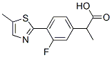 3-Fluoro-α-methyl-4-(5-methyl-2-thiazolyl)benzeneacetic acid Struktur