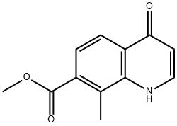 Methyl 8-methyl-4-oxo-1,4-dihydroquinoline-7-carboxylate Struktur