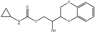 1-(1,4-Benzodioxan-2-yl)-1,2-ethanediol 2-cyclopropylcarbamate Struktur