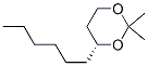 (R)-(+)-4-HEXYL-2,2-DIMETHYL-1,3-DIOXANE Struktur