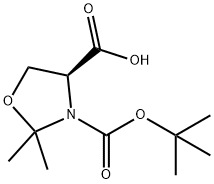 (S)-3-(TERT-BUTOXYCARBONYL)-2,2-DIMETHYLOXAZOLIDINE-4-CARBOXYLIC ACID Struktur