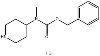 BENZYL METHYL(PIPERIDIN-4-YL)CARBAMATE HYDROCHLORIDE Struktur