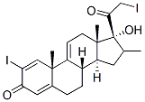 21-Diiodo-17-hydroxy-16-methylpregna-1,4,9(11)-triene-3,20-dione Struktur