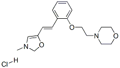 4-[2-[2-[(E)-2-(3-methyloxazol-5-yl)ethenyl]phenoxy]ethyl]morpholine h ydrochloride Struktur