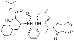 4-cyclohexyl-2-hydroxy-3-((2-((2-(1-oxo-1,3-dihydroisoindol-2-yl)-3-phenylpropionyl)amino)pentanoyl)amino)butyric acid isopropyl ester Struktur