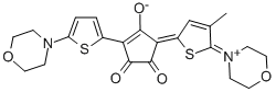 3-(2-Morpholino-thien-2yl)-5-(2,5-dihydro-4-methyl-2-morpholin-1-ylidene-onium-thien-5-ylidene-1,2-dioxo-cyclopenten-4-olate Struktur