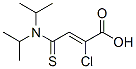 3-(N,N-diisopropylcarbamothioyl)-2-chloroacrylic acid Struktur