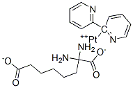 2,2'-bipyridine-alpha,alpha'-diaminosuberic acid platinum(II) Struktur