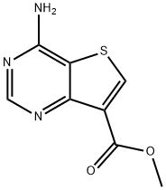 Methyl 4-amino-thieno[3,2-d]-pyrimidine-7-carboxylate Struktur