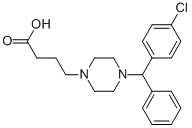 4-[(4-CHLOROPHENYL)PHENYLMETHYL]-1-PIPERAZINEBUTANOIC ACID Struktur