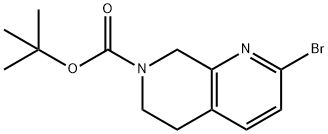 1,7-Naphthyridine-7(6H)-carboxylic acid, 2-broMo-5,8-dihydro-, 1,1-diMethylethyl ester Struktur