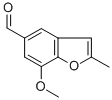 7-Methoxy-2-methylbenzofuran-5-carboxaldehyde Struktur