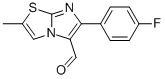 6-(4-FLUOROPHENYL)-2-METHYLIMIDAZO[2,1-B]THIAZOLE-5-CARBOXALDEHYDE Struktur